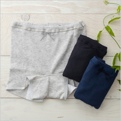 綿100% サニタリーショーツ 夜用 1分丈