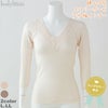 綿100% エアリーガーゼ Ｖネックレース 7分袖インナー