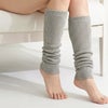 内側シルク100％表側コットン100％2重編みレッグウォーマー レギュラー丈
