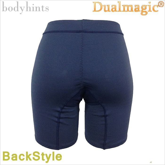 【昼夜用・大きいサイズあり】 3つの機能を持つ新発想デュアルマジック®高機能サニタリーショーツ（生理用パンツ）【3分丈】