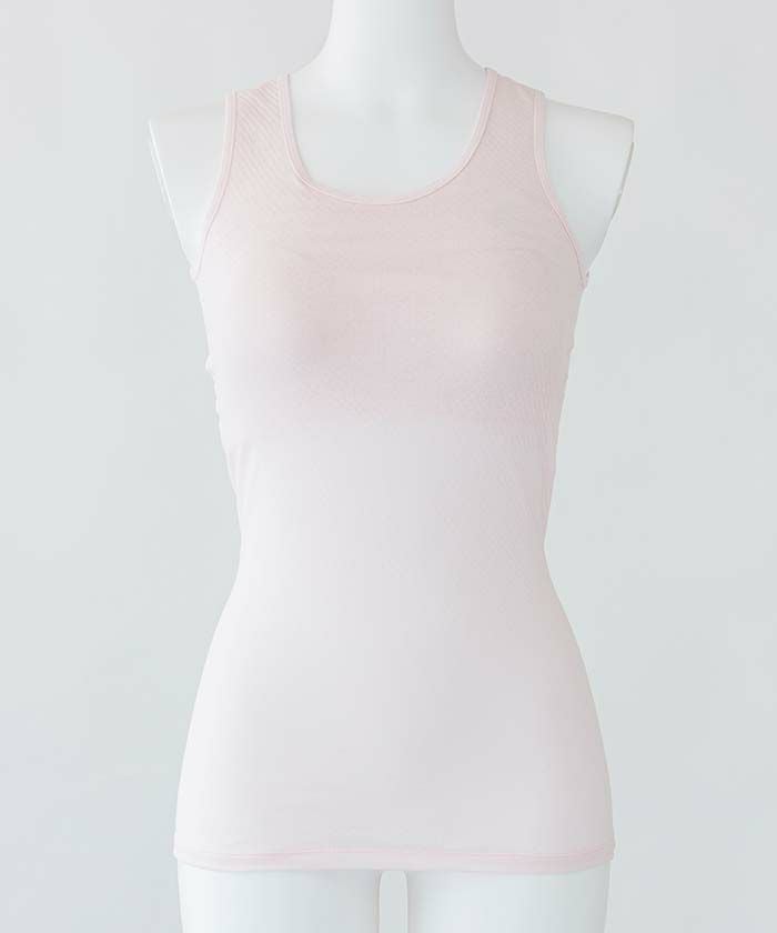 綿100％カップ付タンクトップインナー 