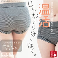 ホクホク！サニタリーショーツ 昼用 ウイング対応 メディカーボン スーピマコットン 超立体